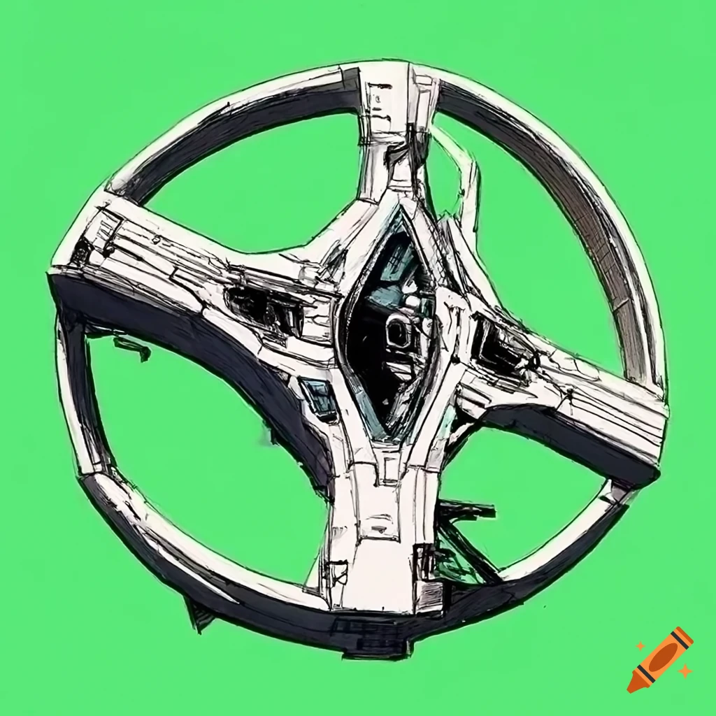 sketch art of a futuristic alien skyscraper