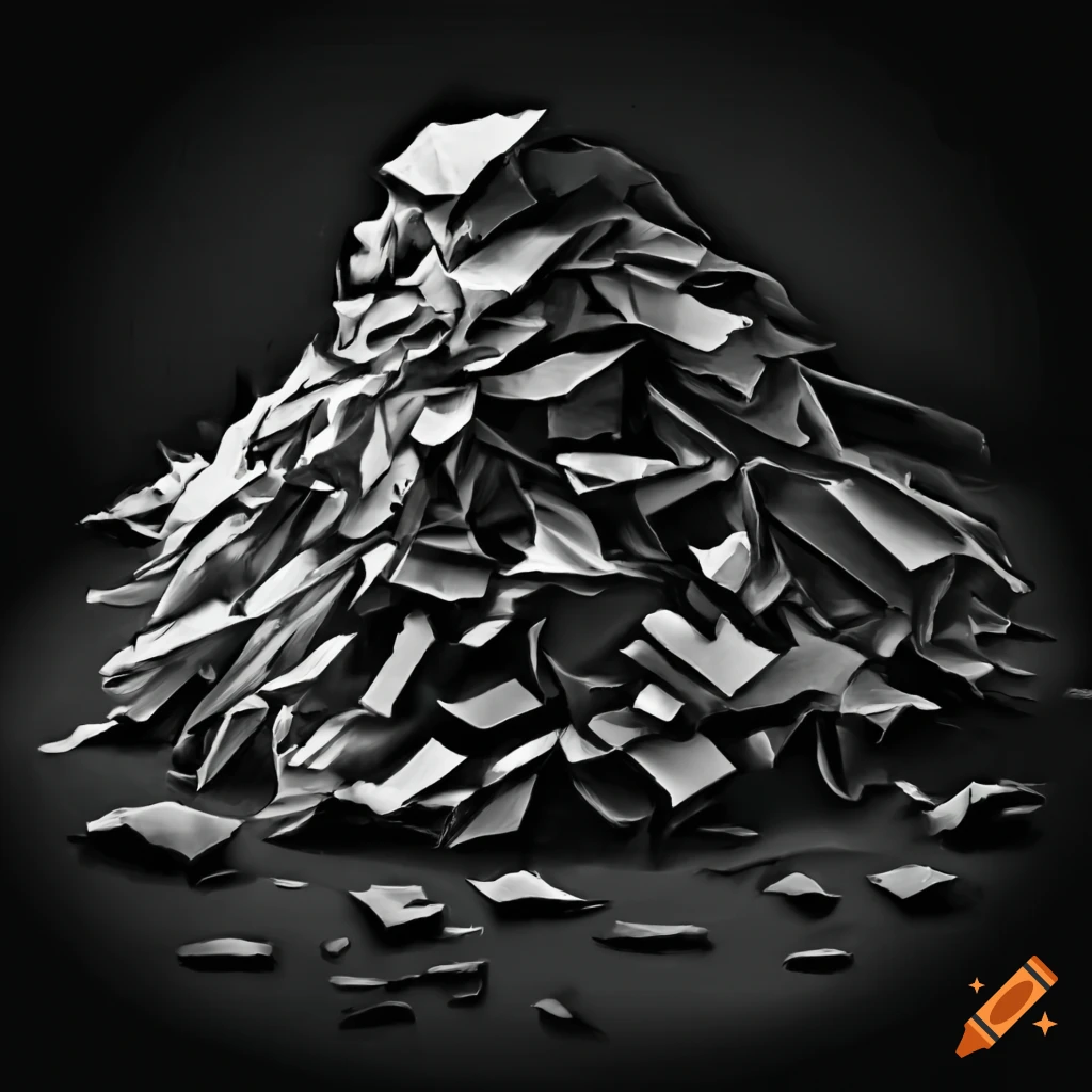 Abstract image of paper ash