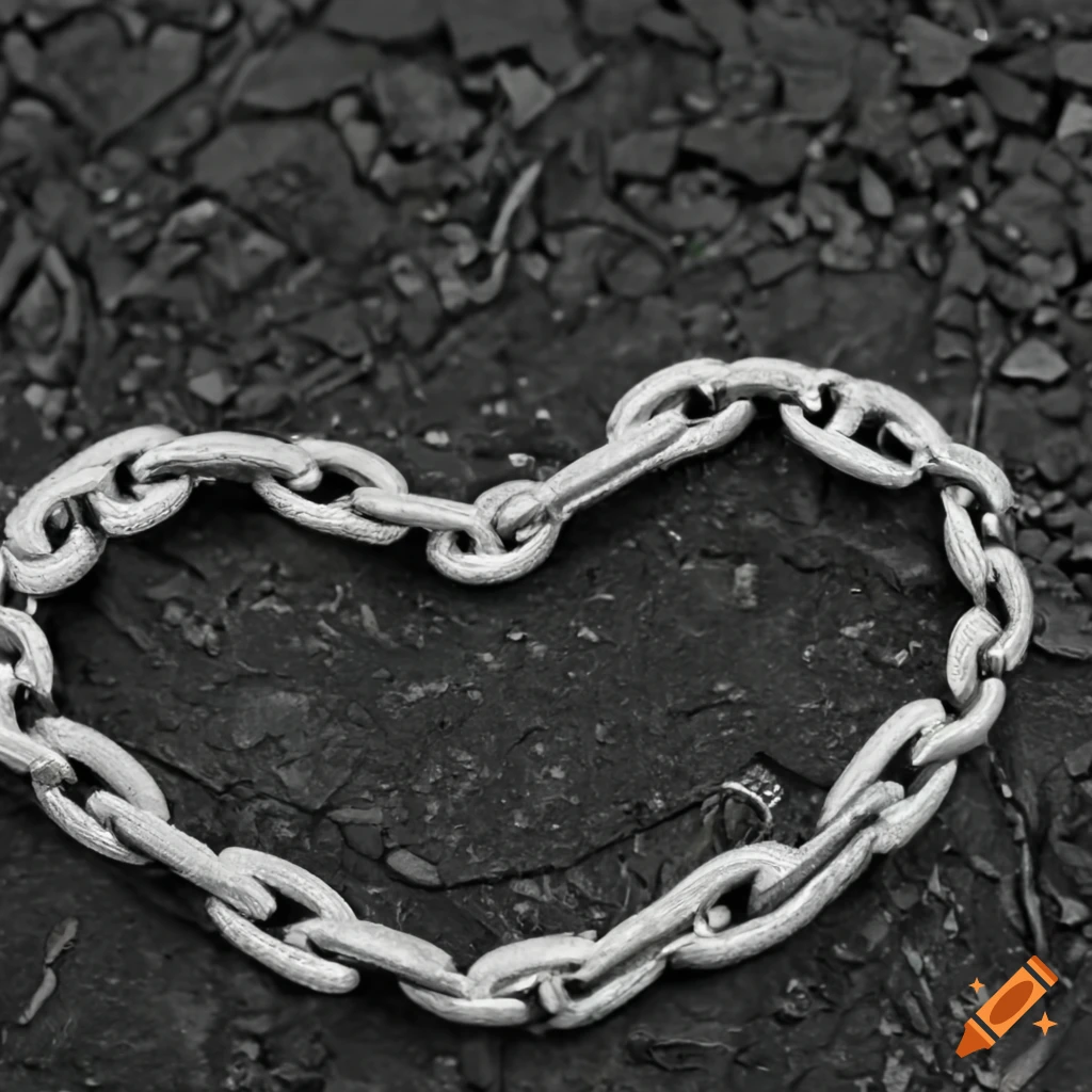 Symbolic representation of chains of love on Craiyon