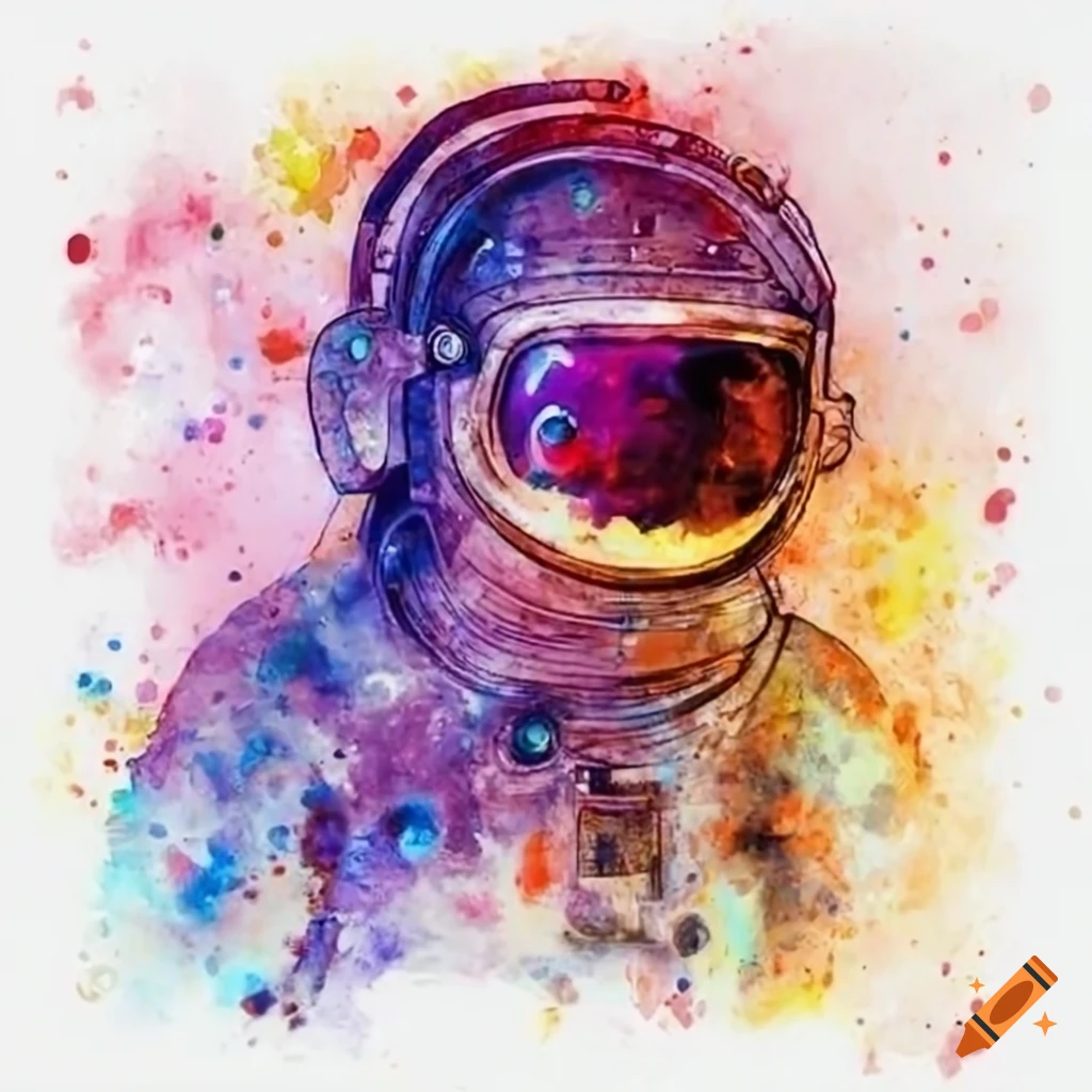 Astronaut In Colorful Galaxy On Craiyon