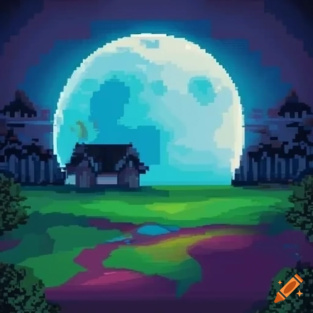 16 Bit Outdoor Scene Under Moonlight salpicadera-delantera-rojo-negro-italika-bit-150-original-motos-premium
