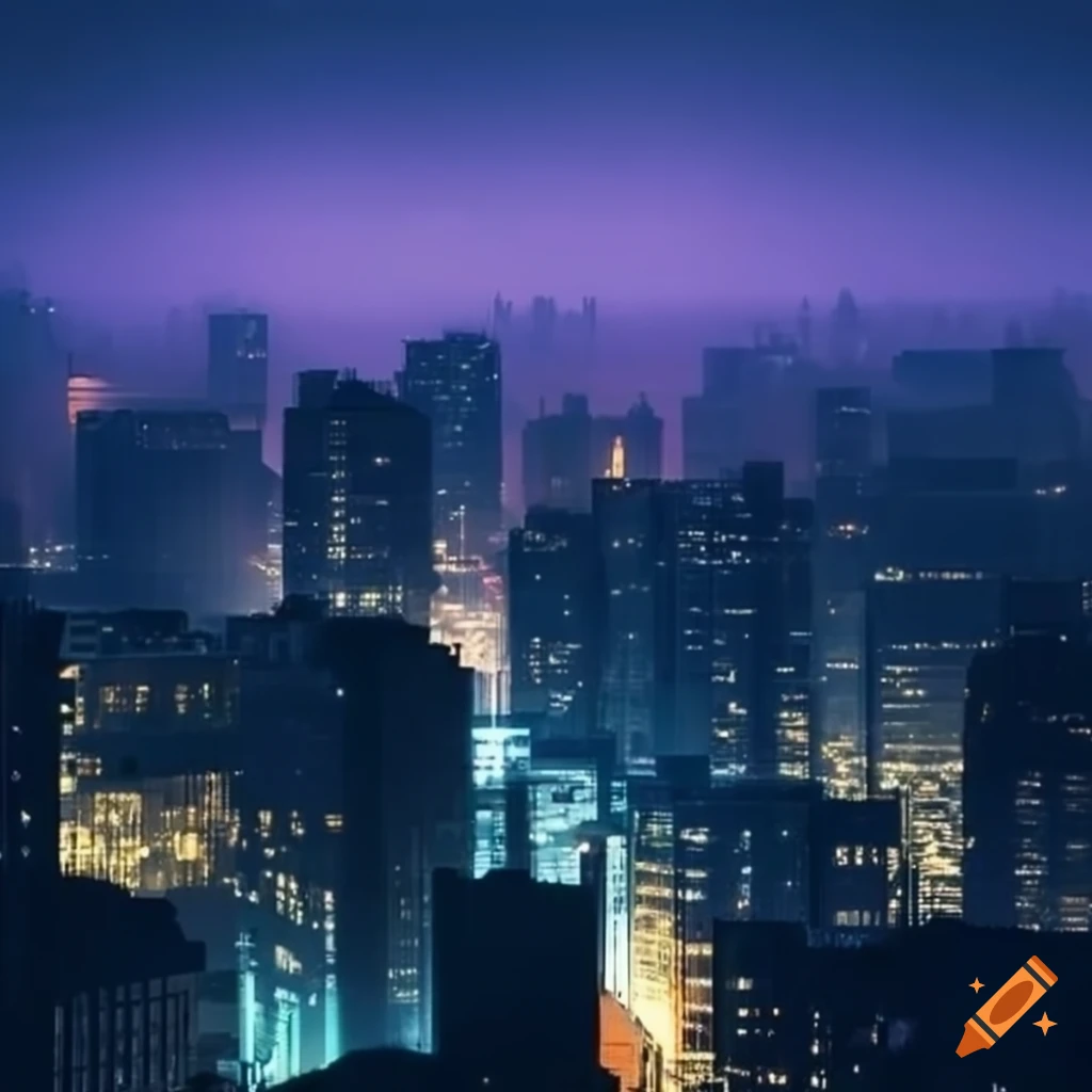 dusk view of urban sprawl