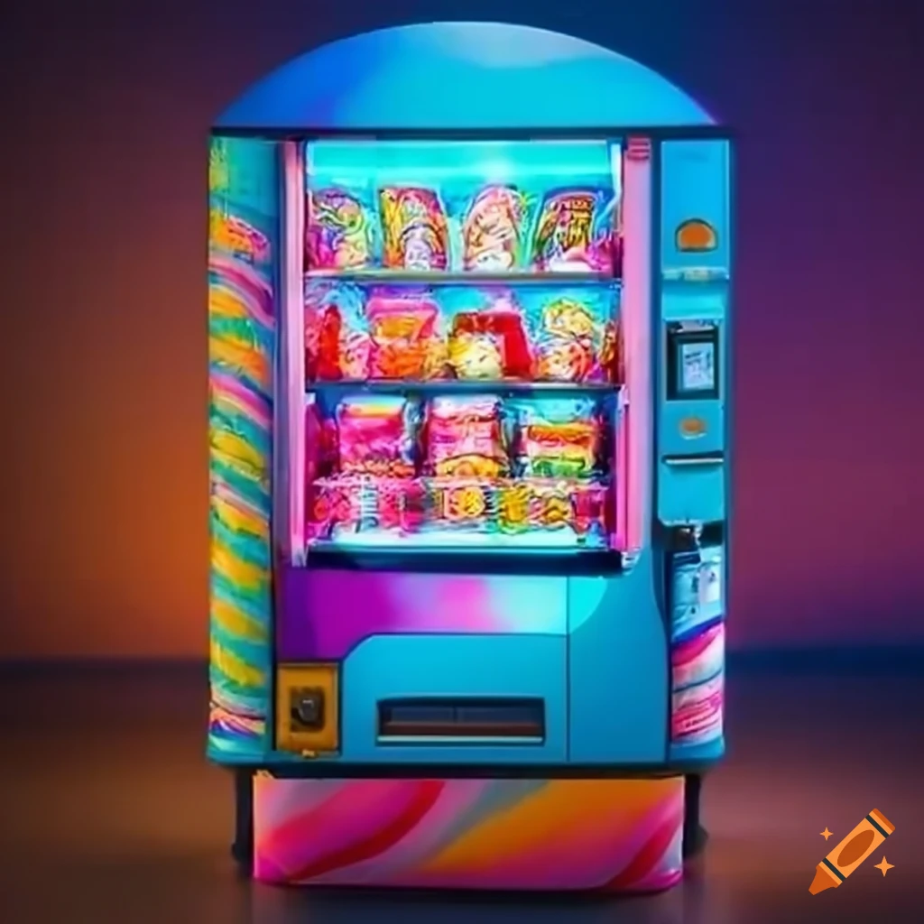 vending machine in a candy-themed heaven