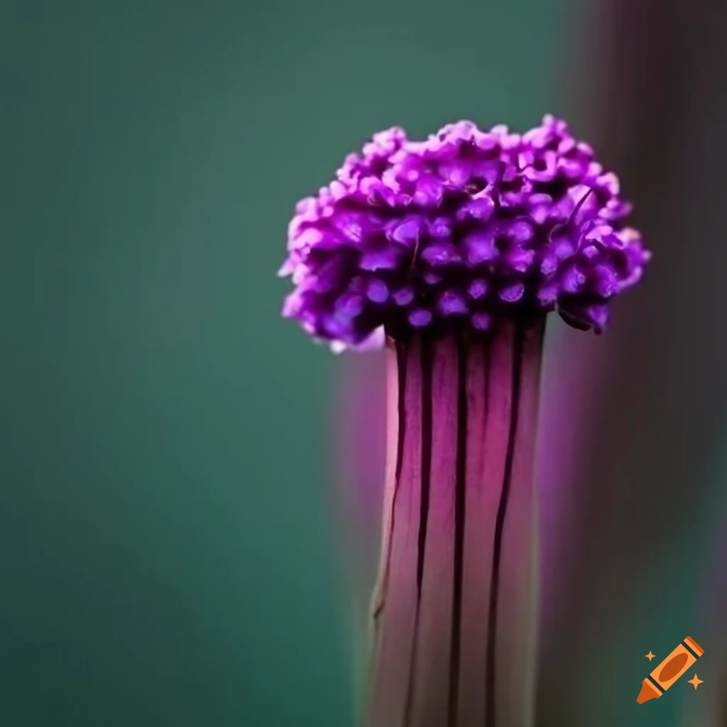 close-up of a purple plant stem