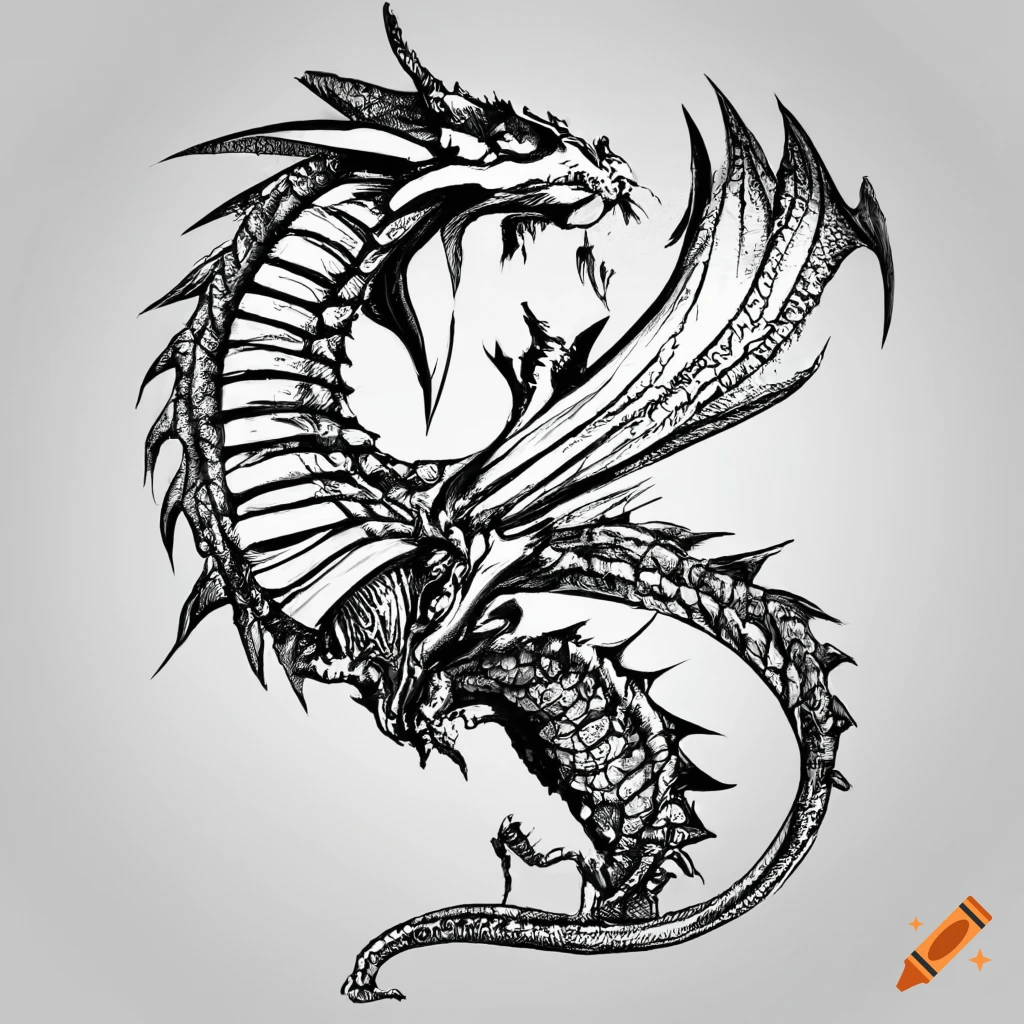 Dragon tattoo design hi-res stock photography and images - Alamy