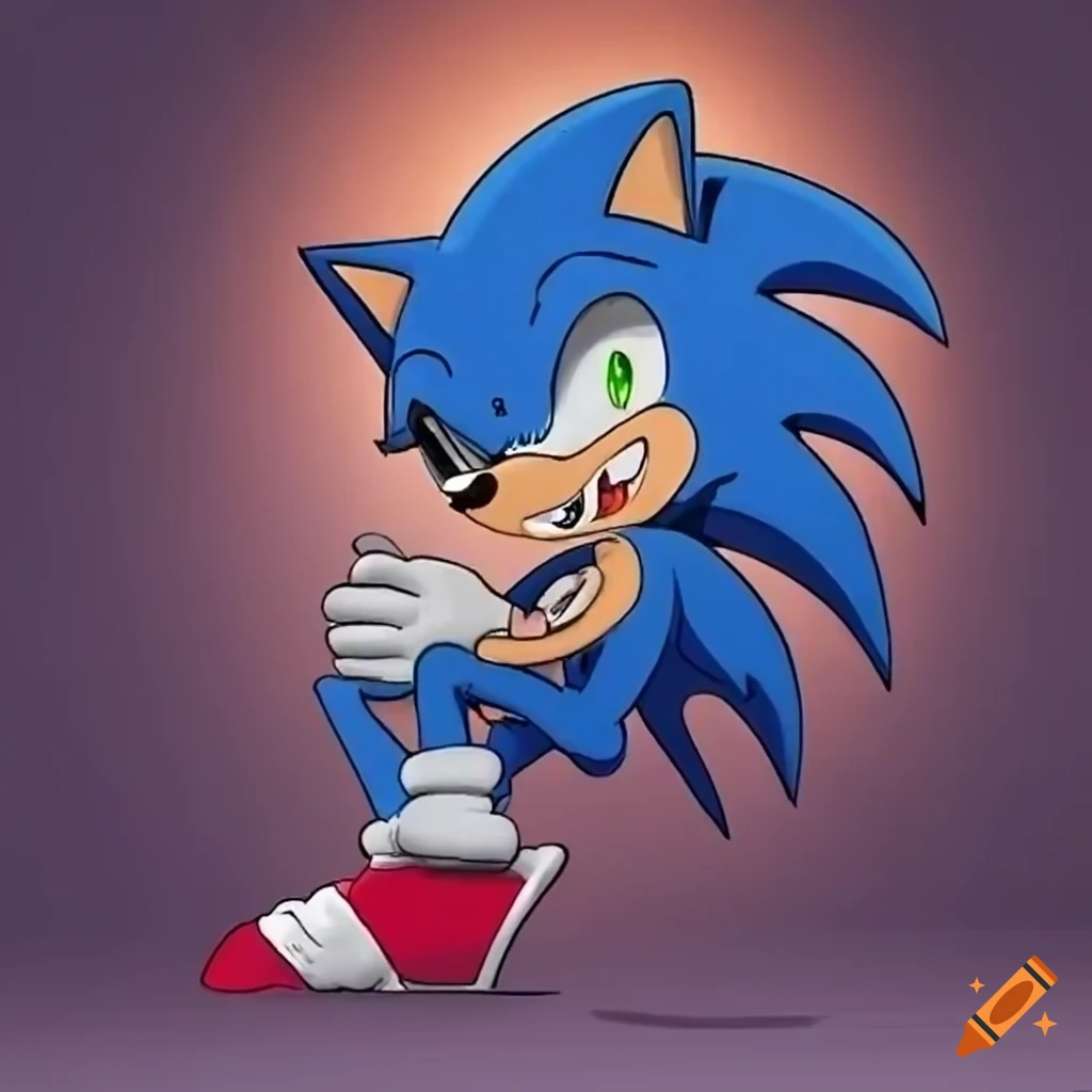 Sonic the hedgehog in family guy style