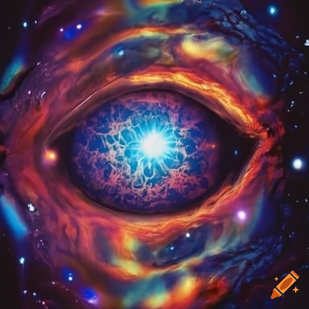 Cosmic eye artwork on Craiyon
