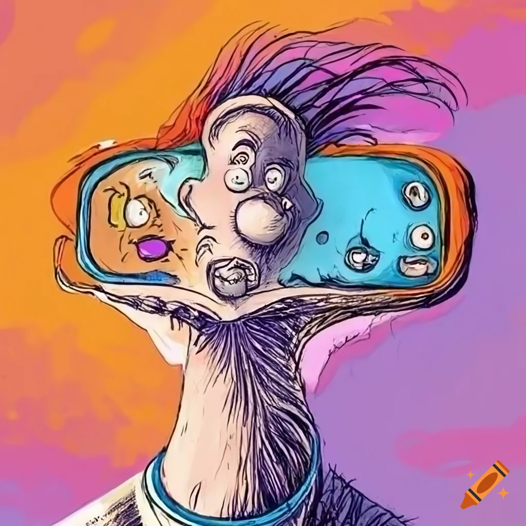 whimsical illustration of a futuristic smart phone