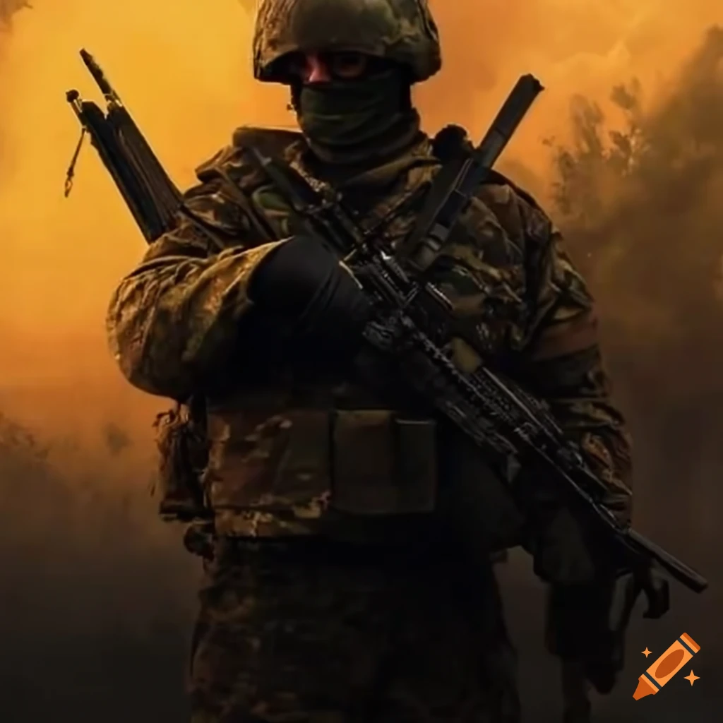 soldier from the territorial defense of Dnipro, Ukraine