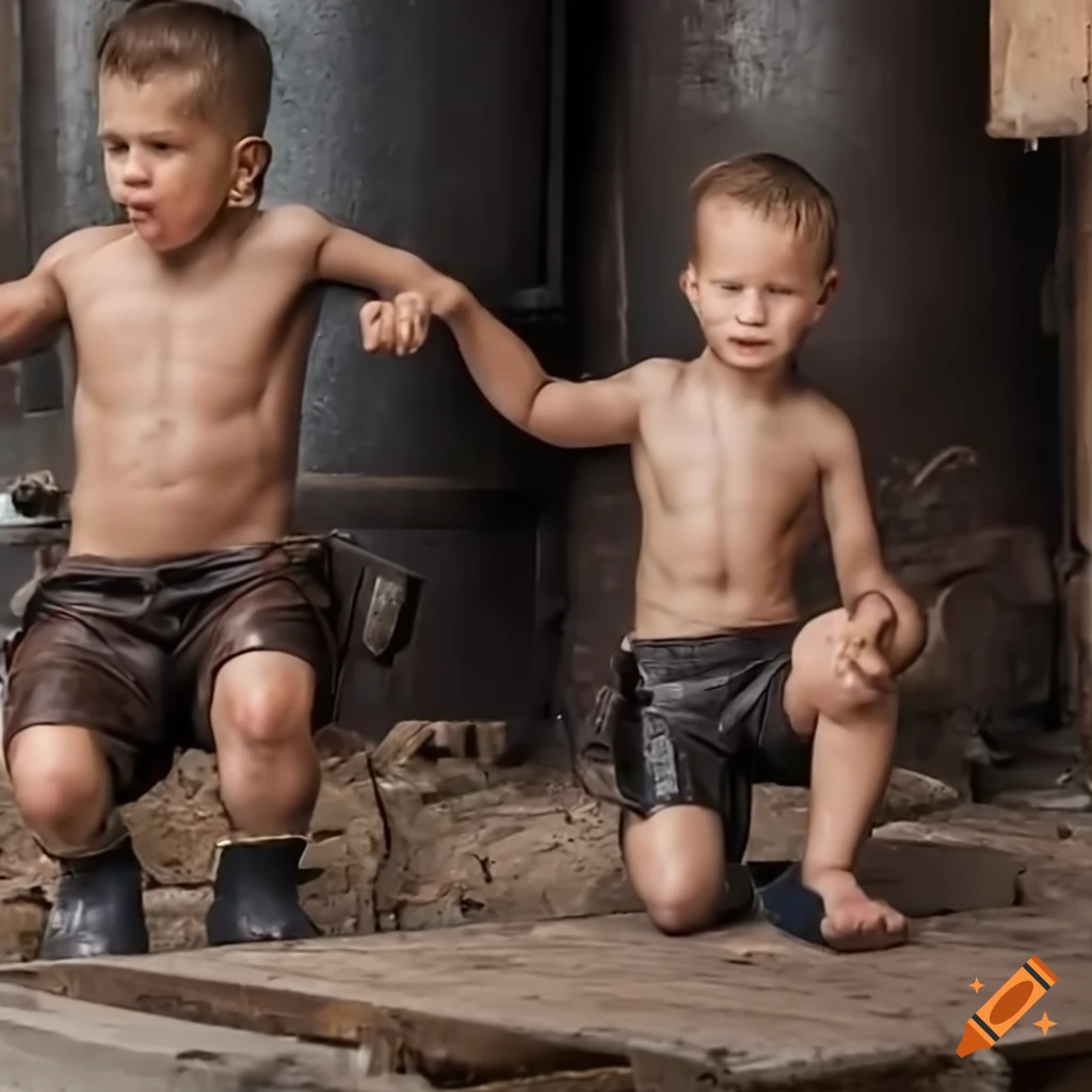 picture of a toddler in construction worker outfit on a building site