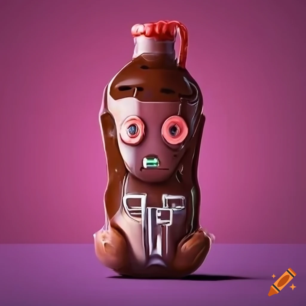 holding a glass of chocolate milk on Craiyon