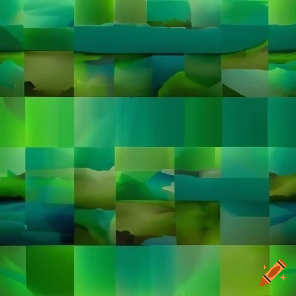 geometric pattern of green natural landscape