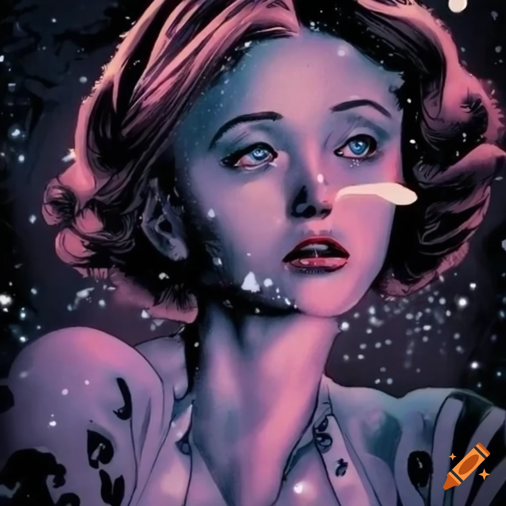 Hologram of a villainess from a graphic novel