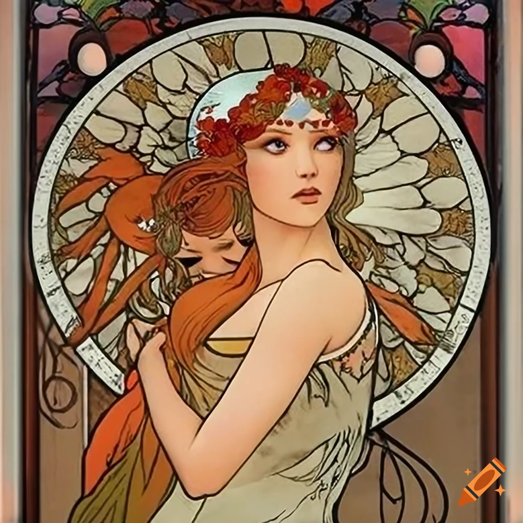 tarot card with angels embracing