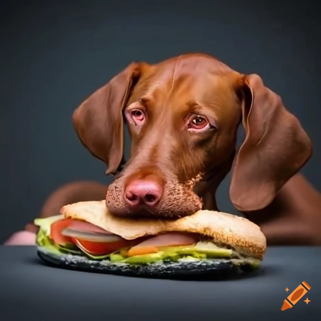 Vizsla Dog Eating A Sandwich On Craiyon vizsla-dog-eating-a-sandwich-on-craiyon