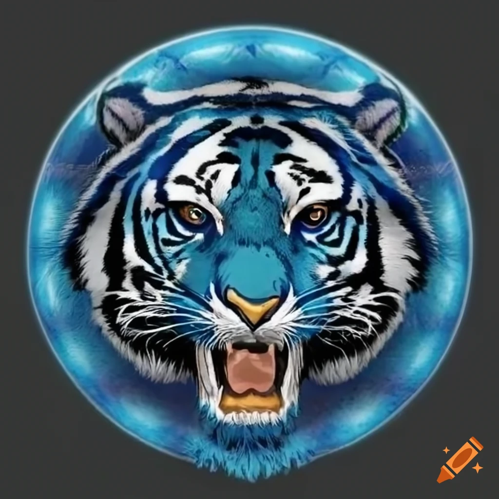Blue Tiger Head Logo – MasterBundles