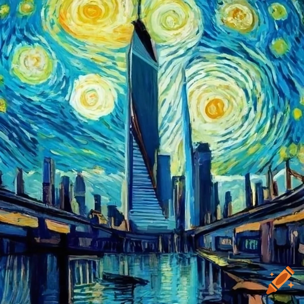 Van Gogh Style Painting Of The World Trade Center On Craiyon