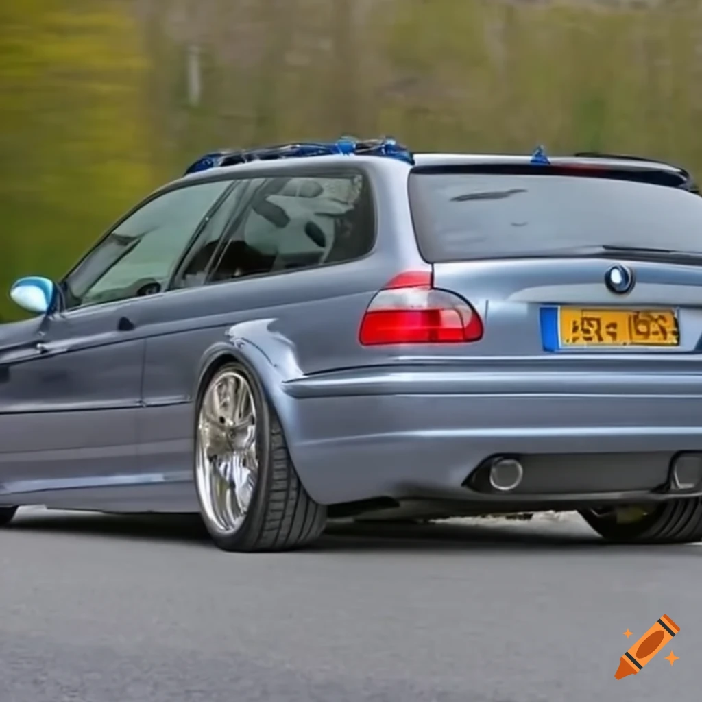 a highly customized and lowered BMW F22 with a widebody kit on Craiyon