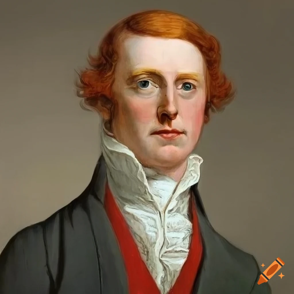 Portrait Of A Young Red haired Man In A White Suit On Craiyon