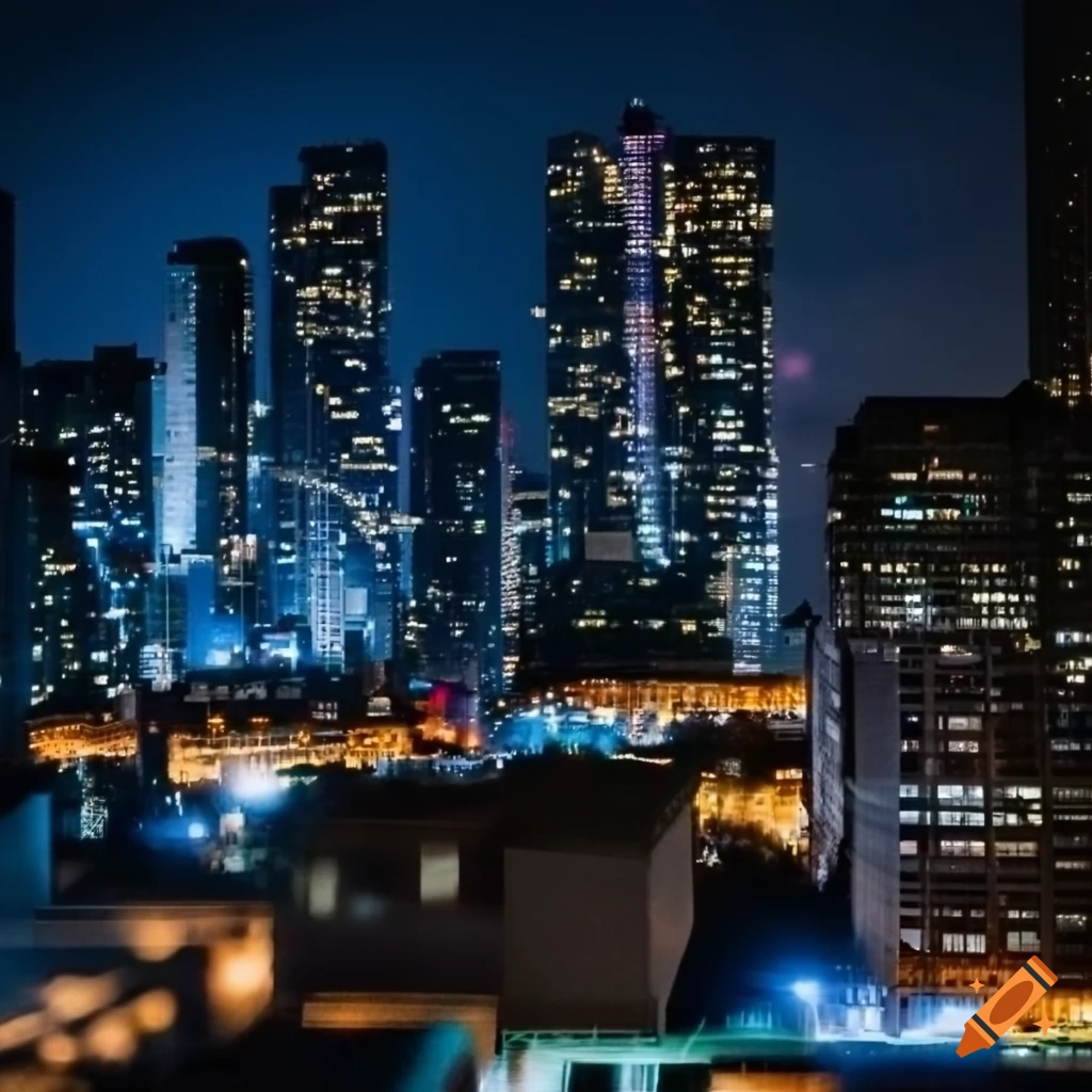urban nightscape view