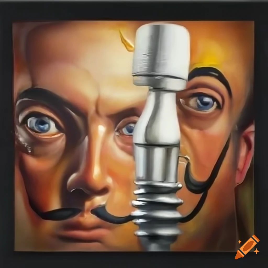 surreal painting of a dental implant