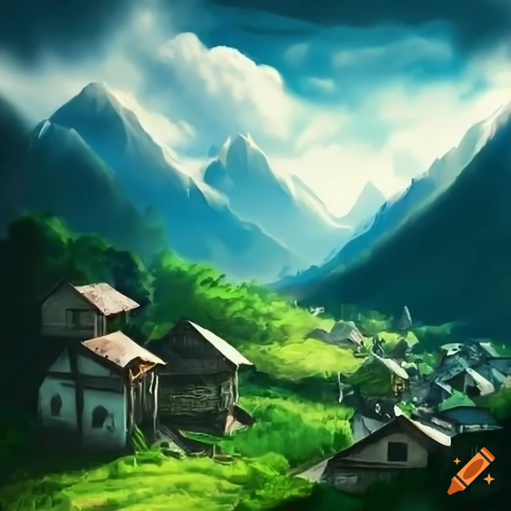 Realistic Depiction Of A Mountain Village In The Clouds On Craiyon realistic-depiction-of-a-mountain-village-in-the-clouds-on-craiyon