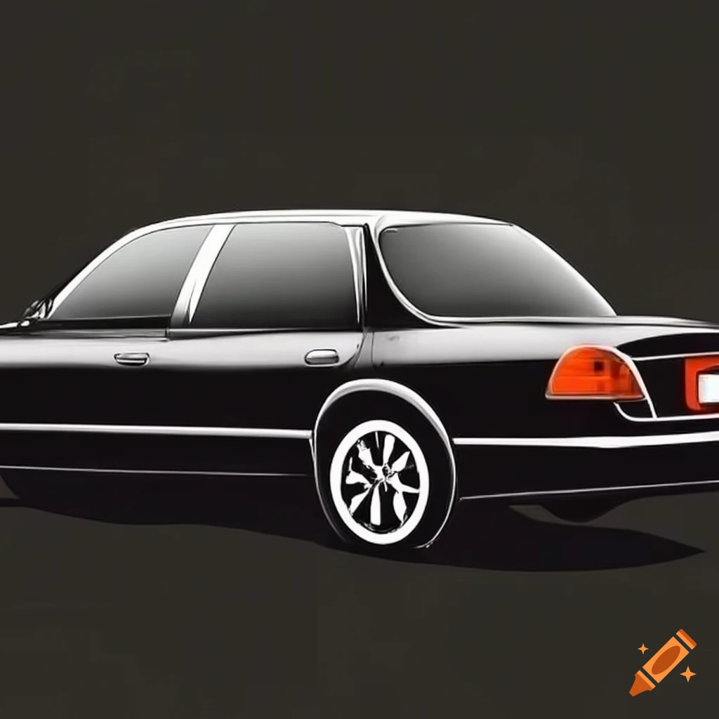 retro-style elegant sedan car