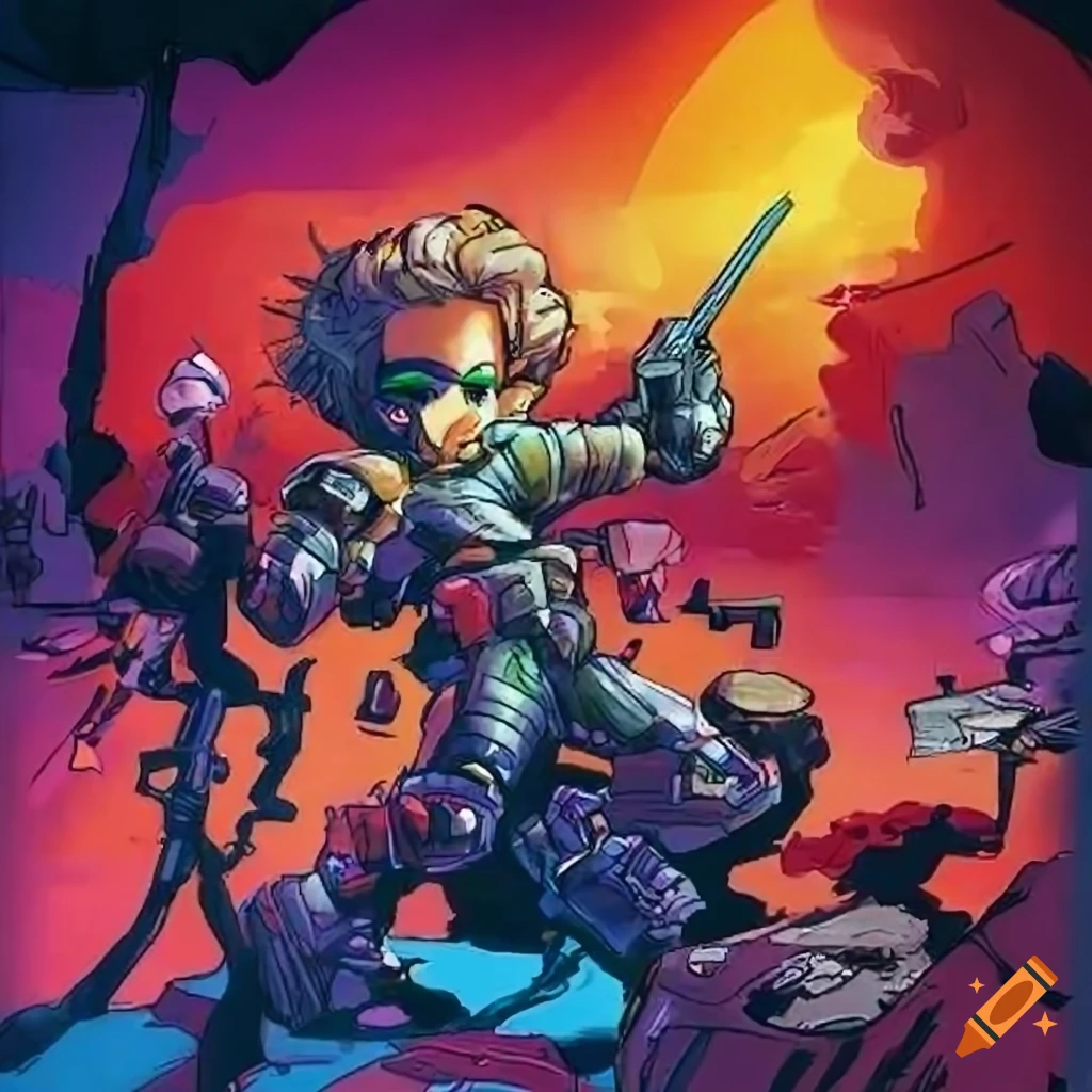 vibrant cover art for Gunstar Heroes