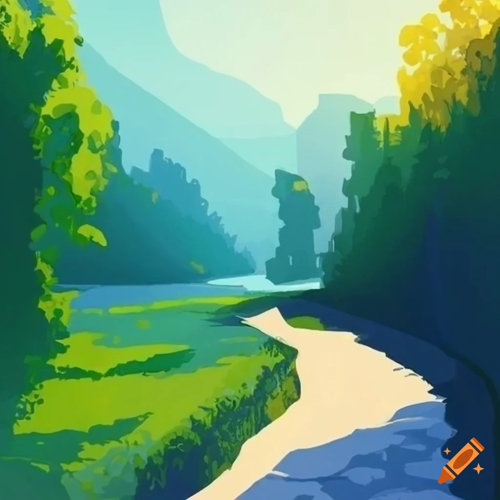 Illustration Of A Creek Path In Boulder Colorado With People On Craiyon boulder-and-firestone-orthodontics-boulder-co
