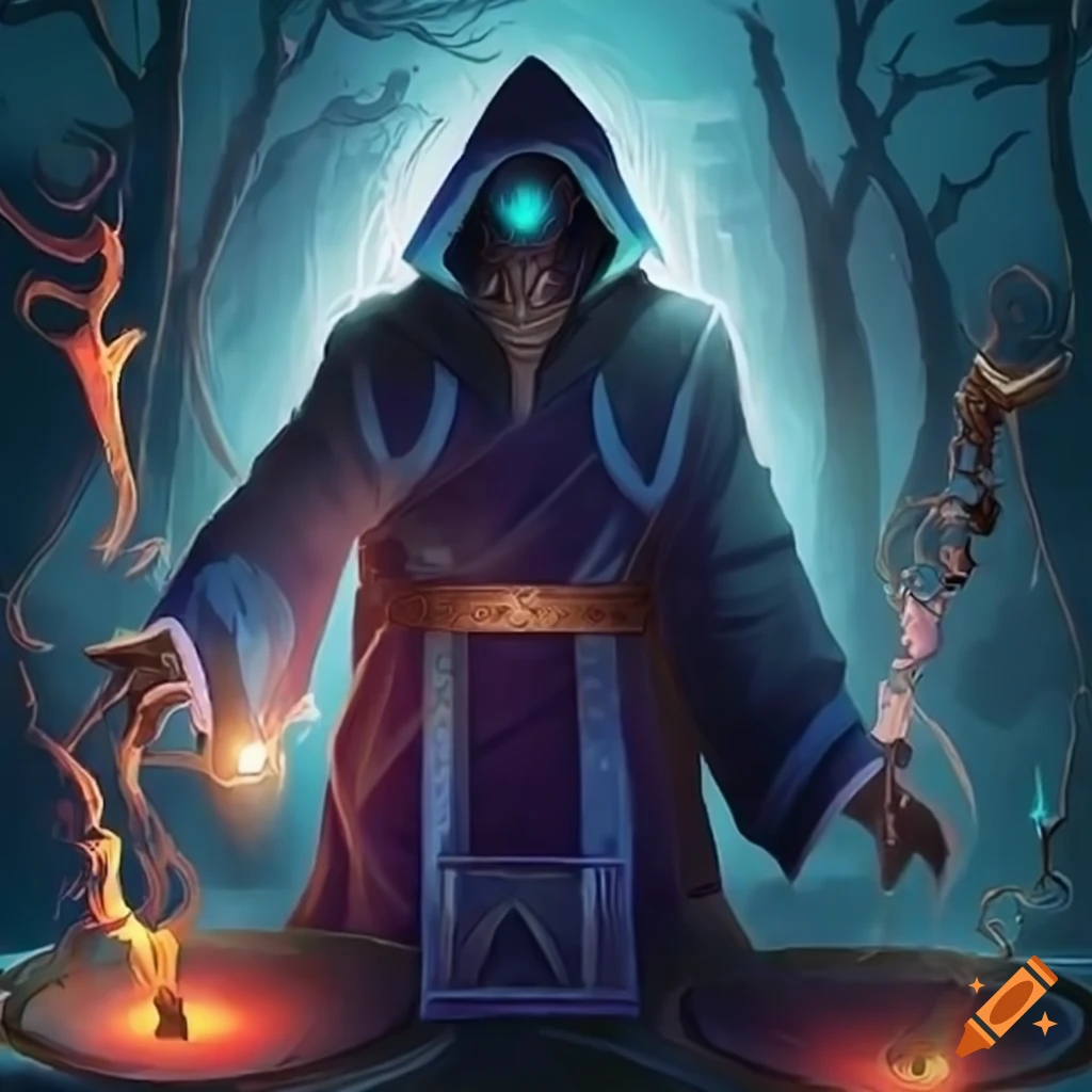 image of a mage studying forbidden knowledge