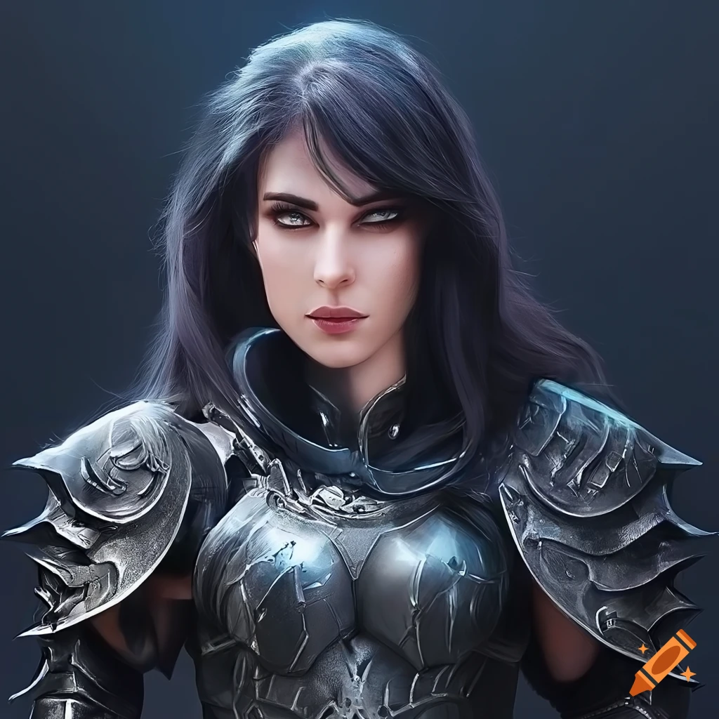 Fantasy warrior woman in dragon armor on Craiyon