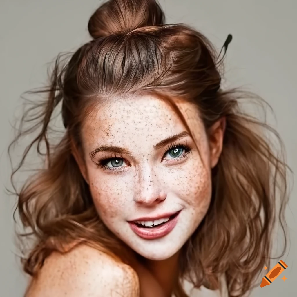 close-up-portrait-of-a-smiling-young-woman-with-freckles-on-craiyon