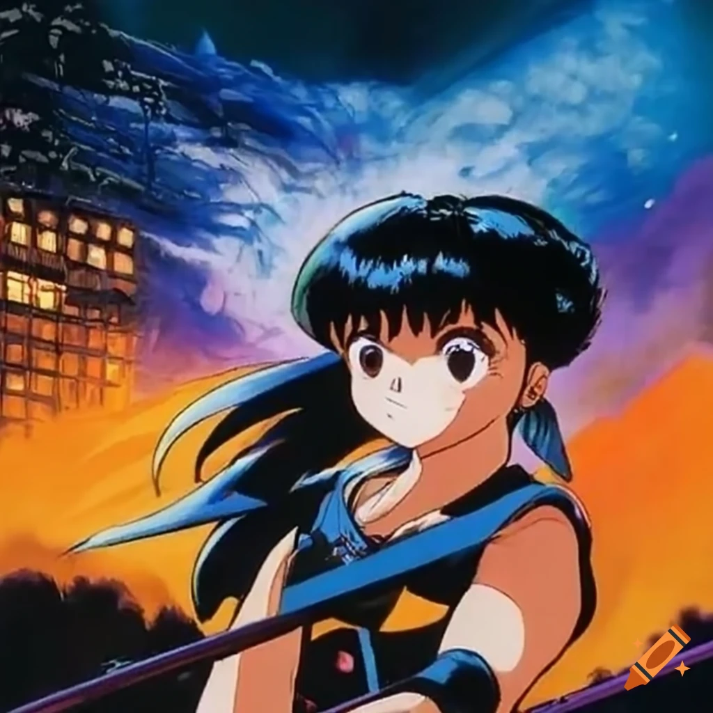 chillwave cyberpunk anime scene