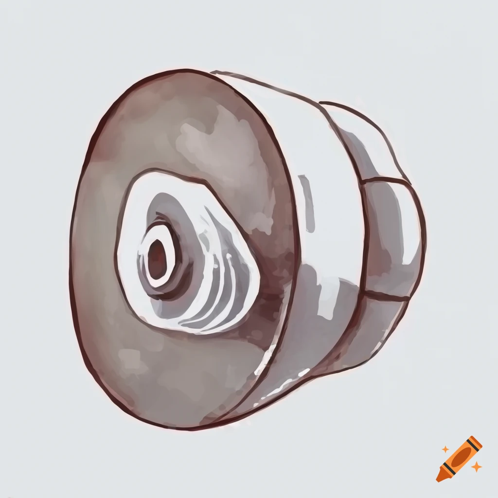 hand-drawn watercolor illustration of a PVC knock out plug