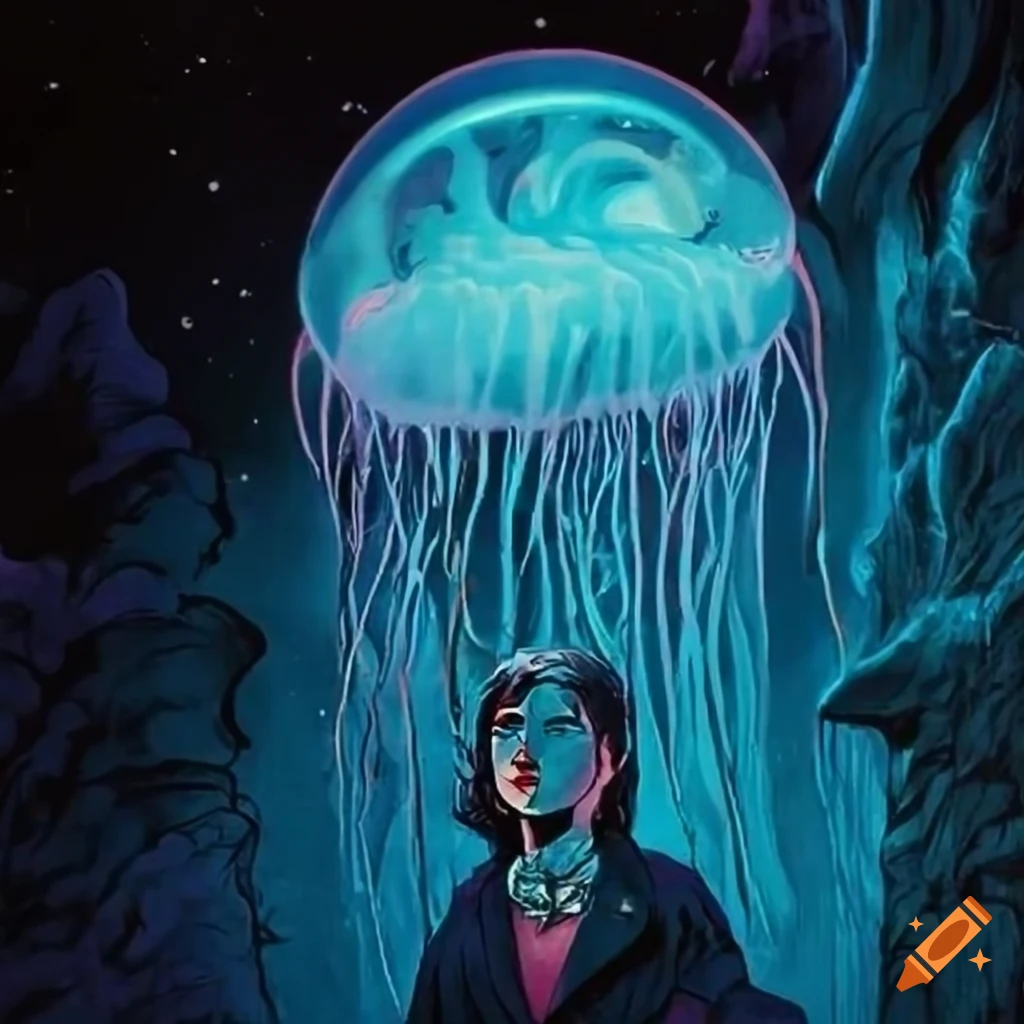 Image of a hologram from the noir graphic novel on Craiyon