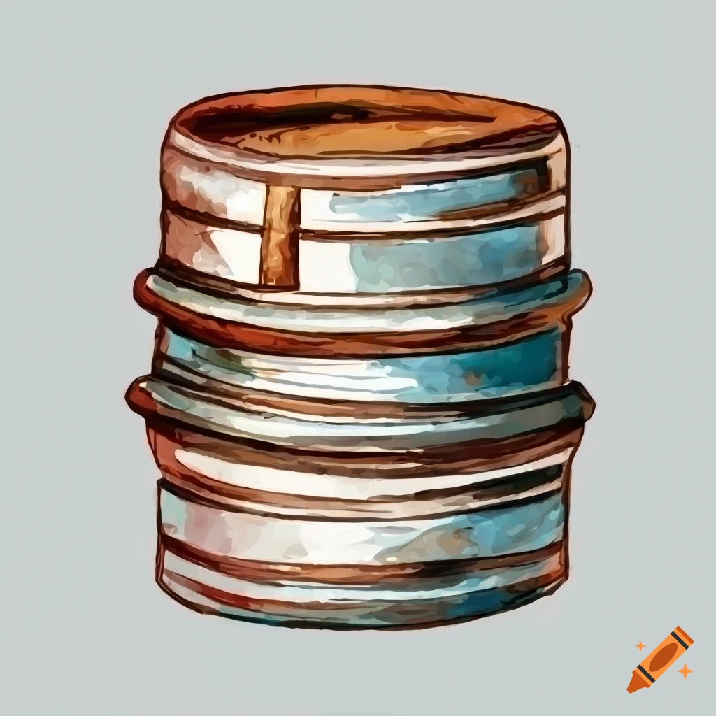watercolor hand drawn illustration of a pipe barrel nipple