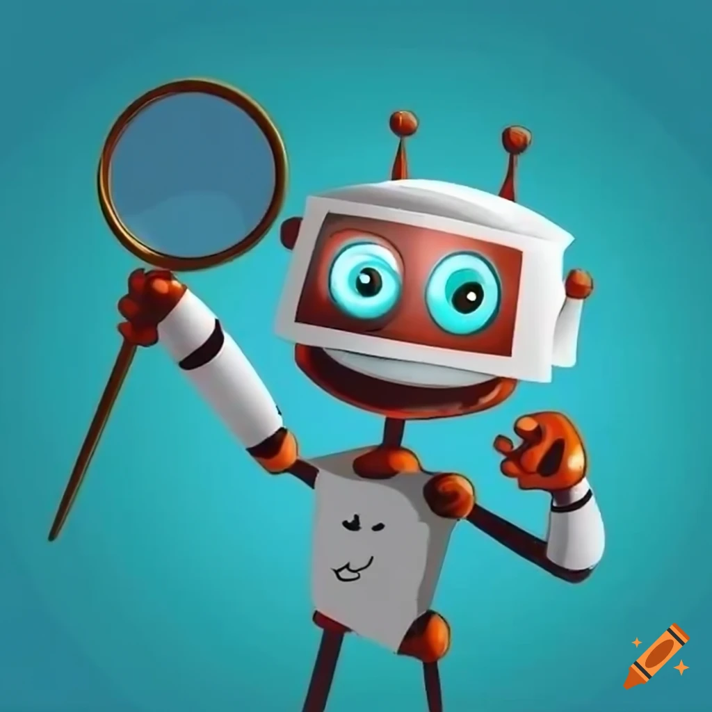 cartoon-robot-with-paper-and-magnifying-glass-on-craiyon