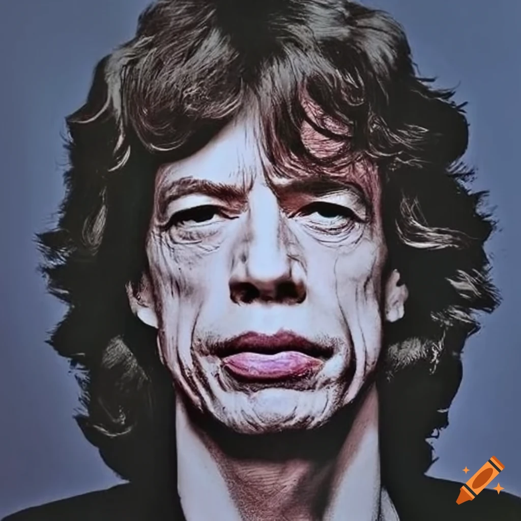Andy Warhol's artwork of Mick Jagger