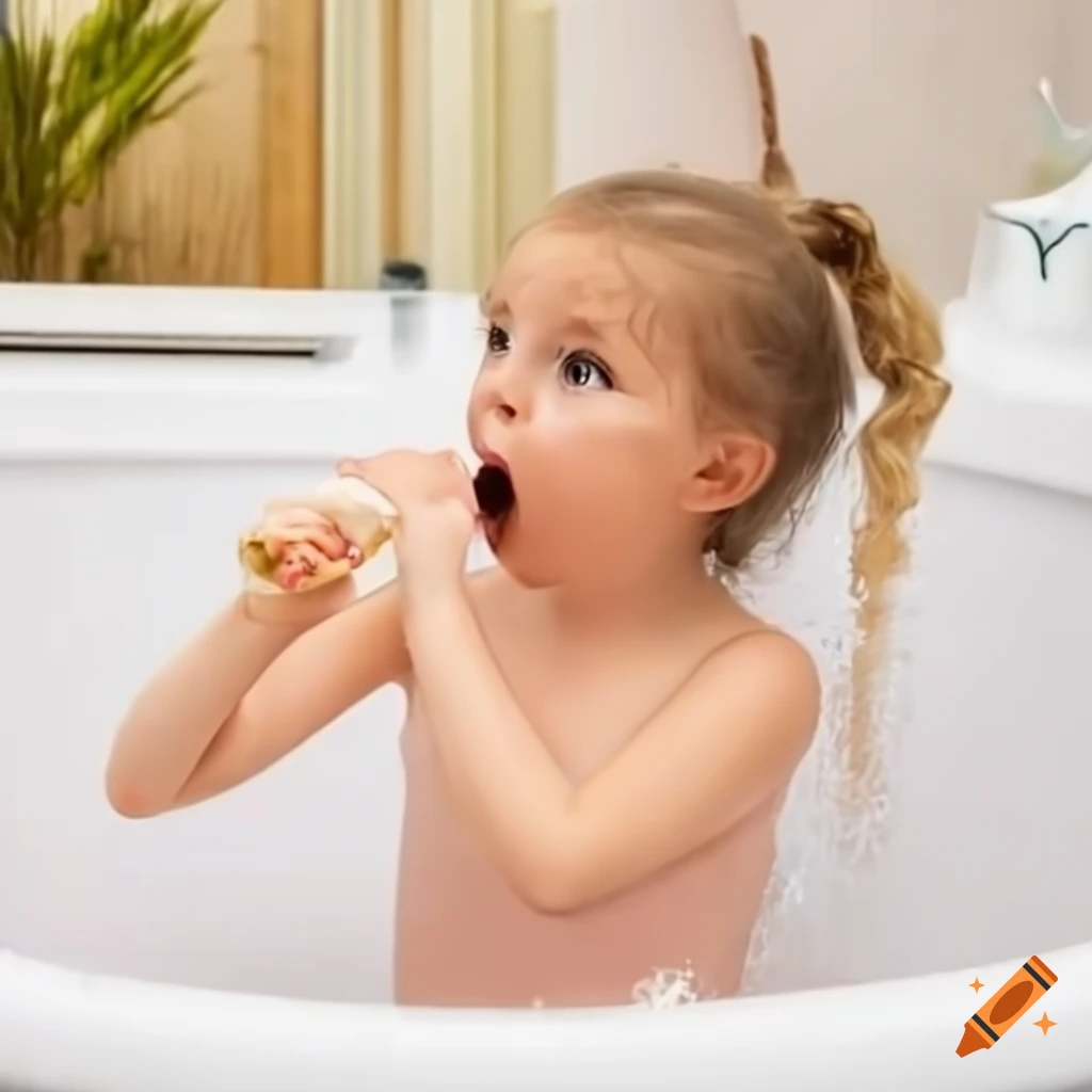 blonde toddler girl eating a white popsicle