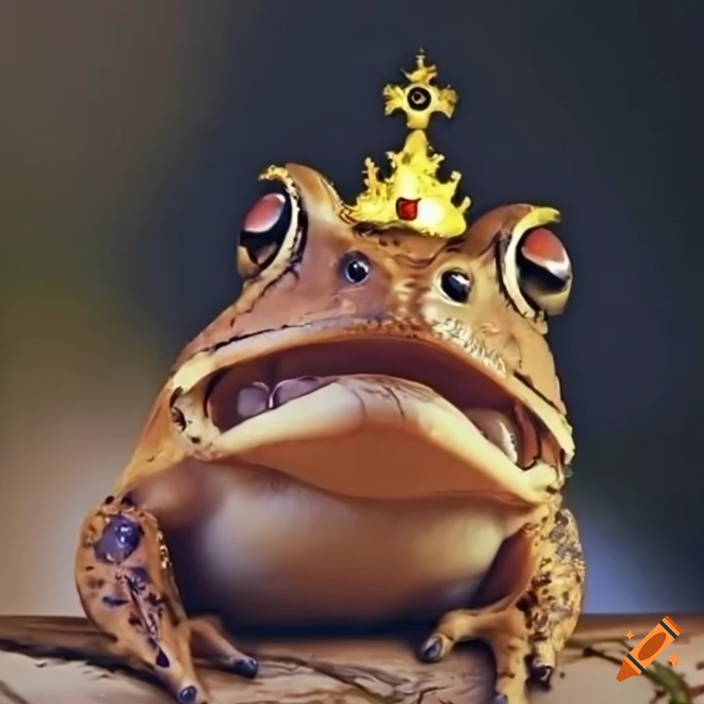 image d'un crapaud portant une couronne de roi