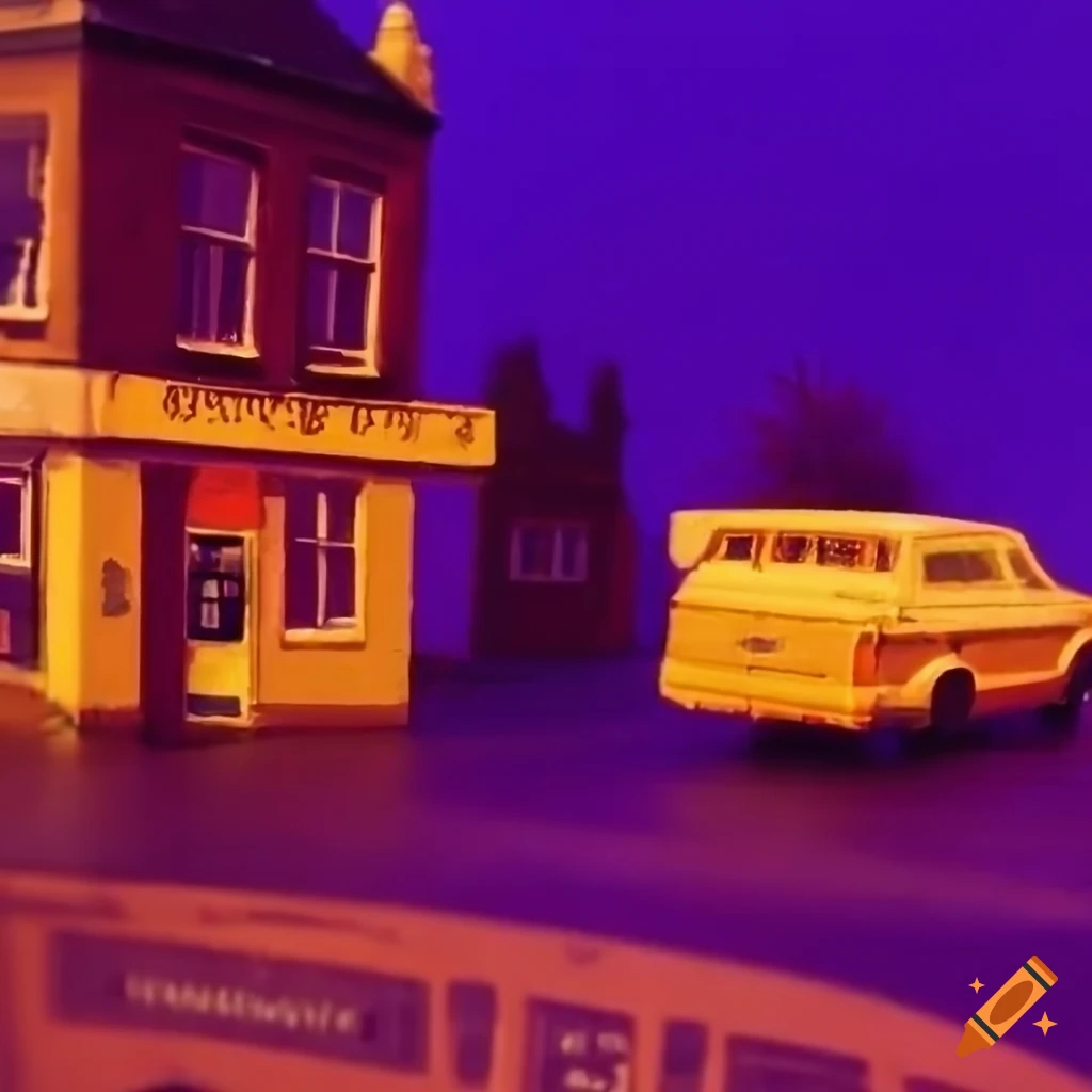 Chillwave Diorama Of Streets In The 1990s