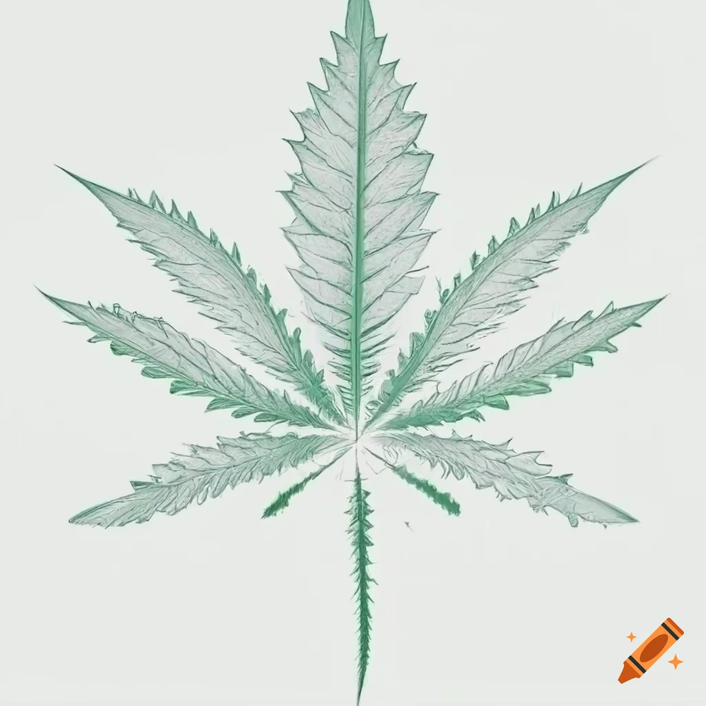 high-tech cannabis leaf logo design