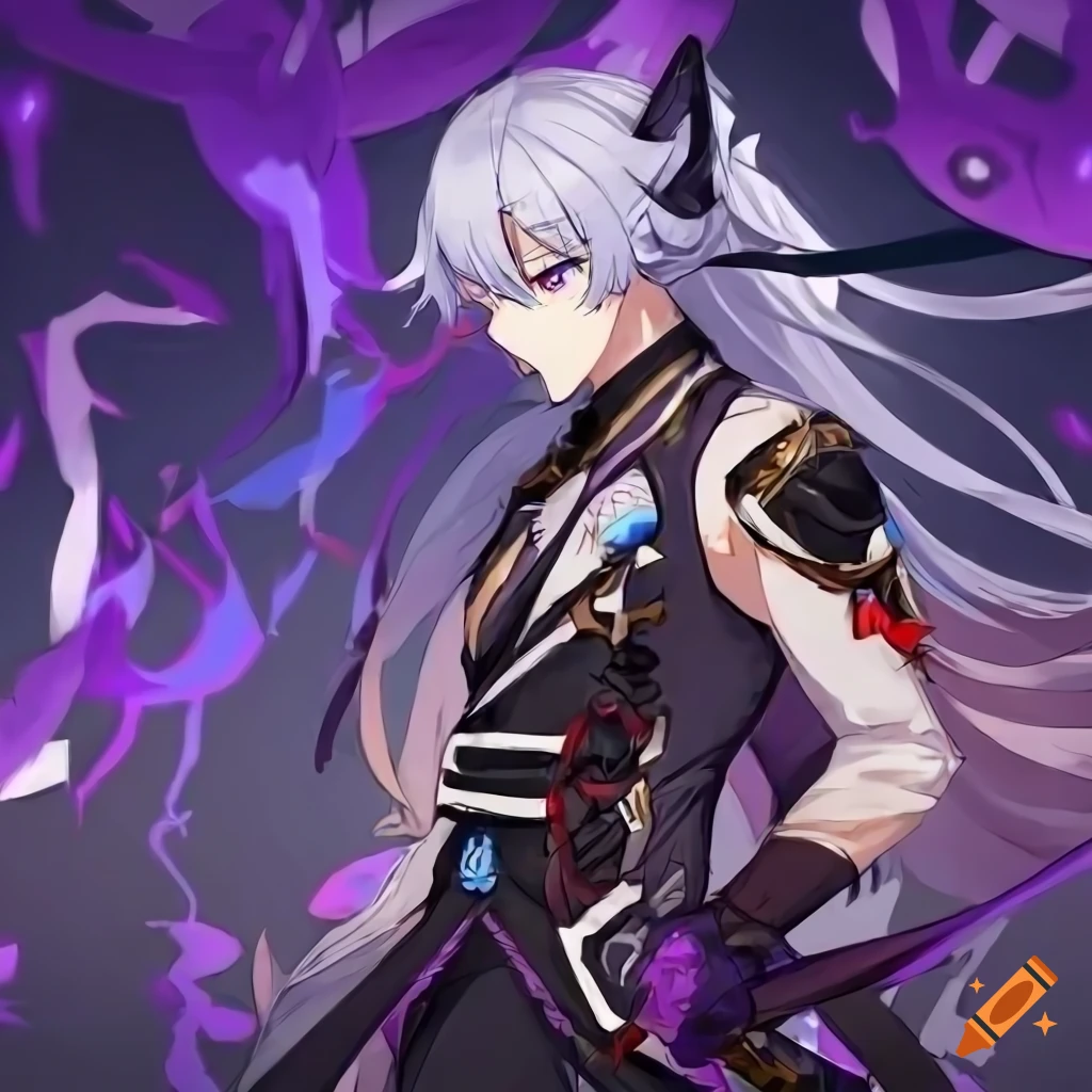 Honkai star rail character with evil energy but with love for