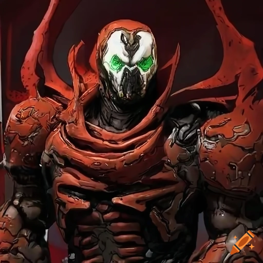 Fan art of doom slayer as spawn on craiyon