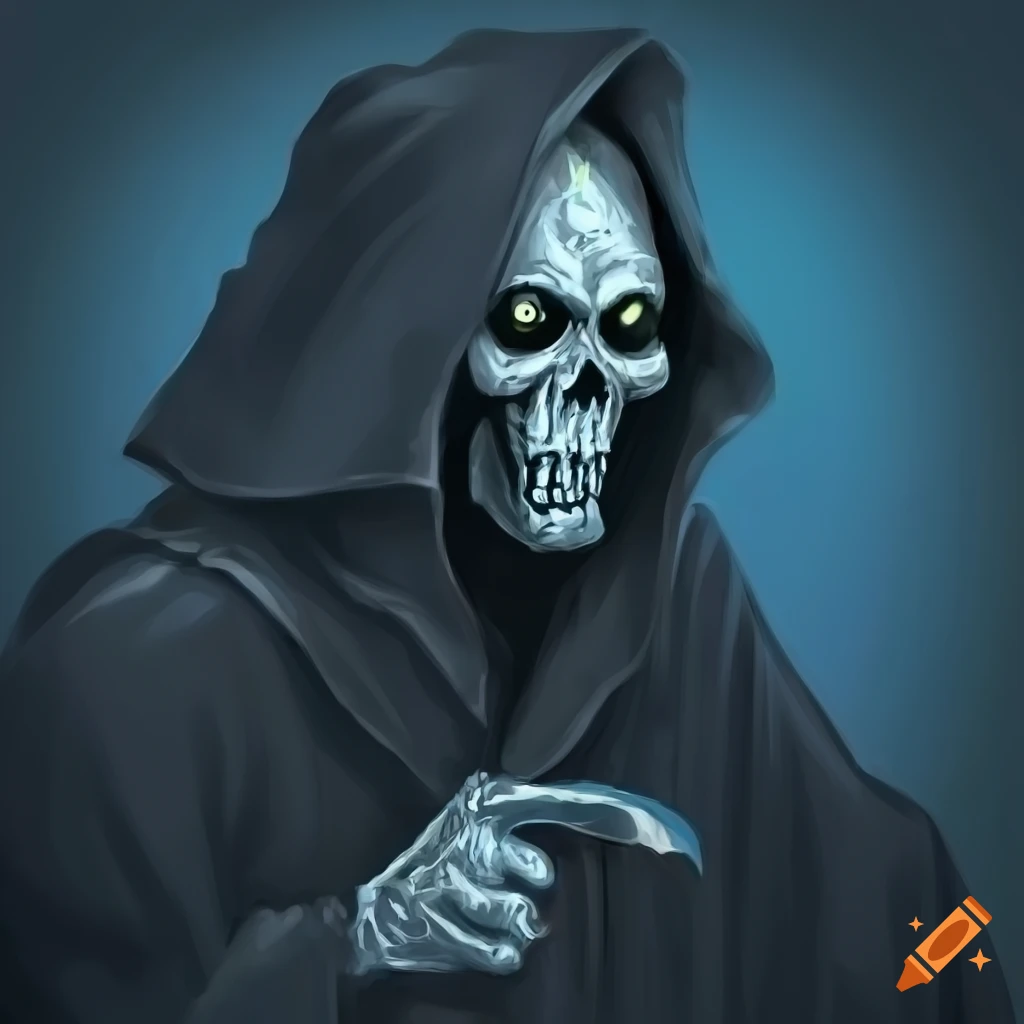 profile picture of a blue-themed grim reaper