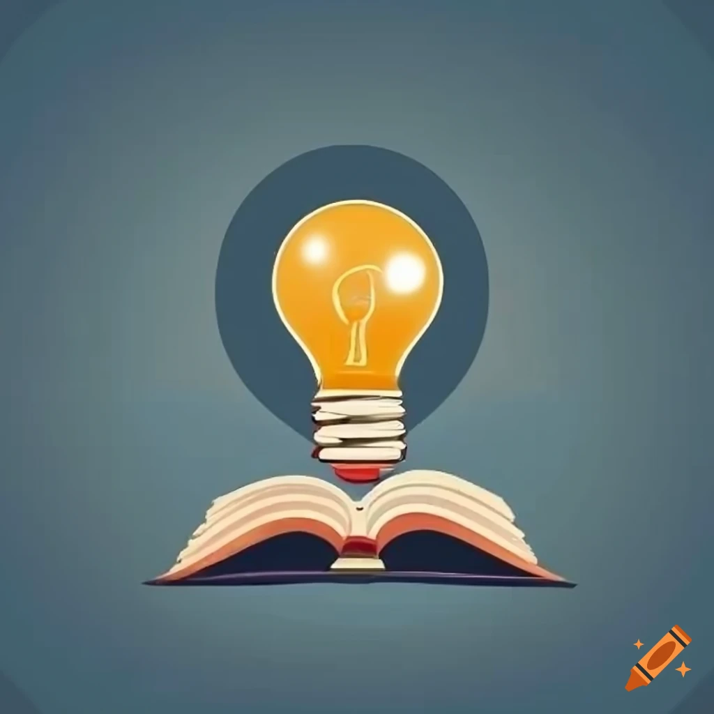 logo of a bookstore with a lightbulb