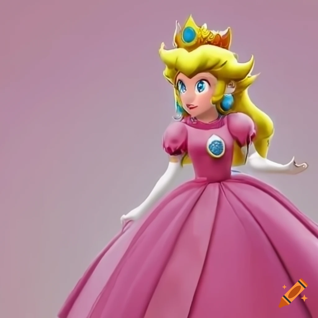Link dressed in princess Peach's pink ballgown