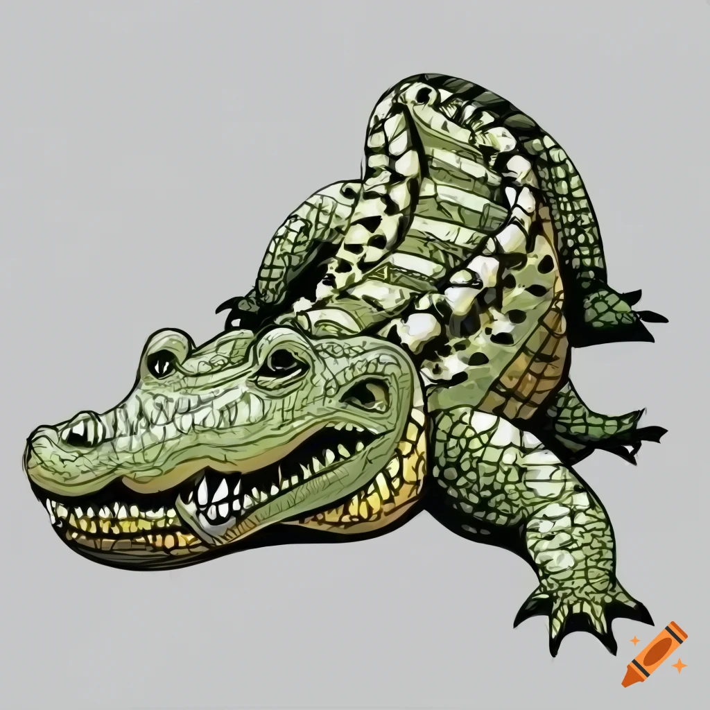 Crocodile | Color pencil art, Color pencil drawing, Animals artwork