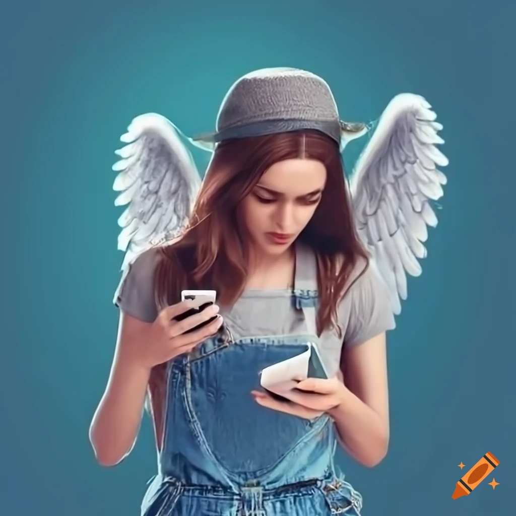 Woman transforming into an angel in the sky on Craiyon