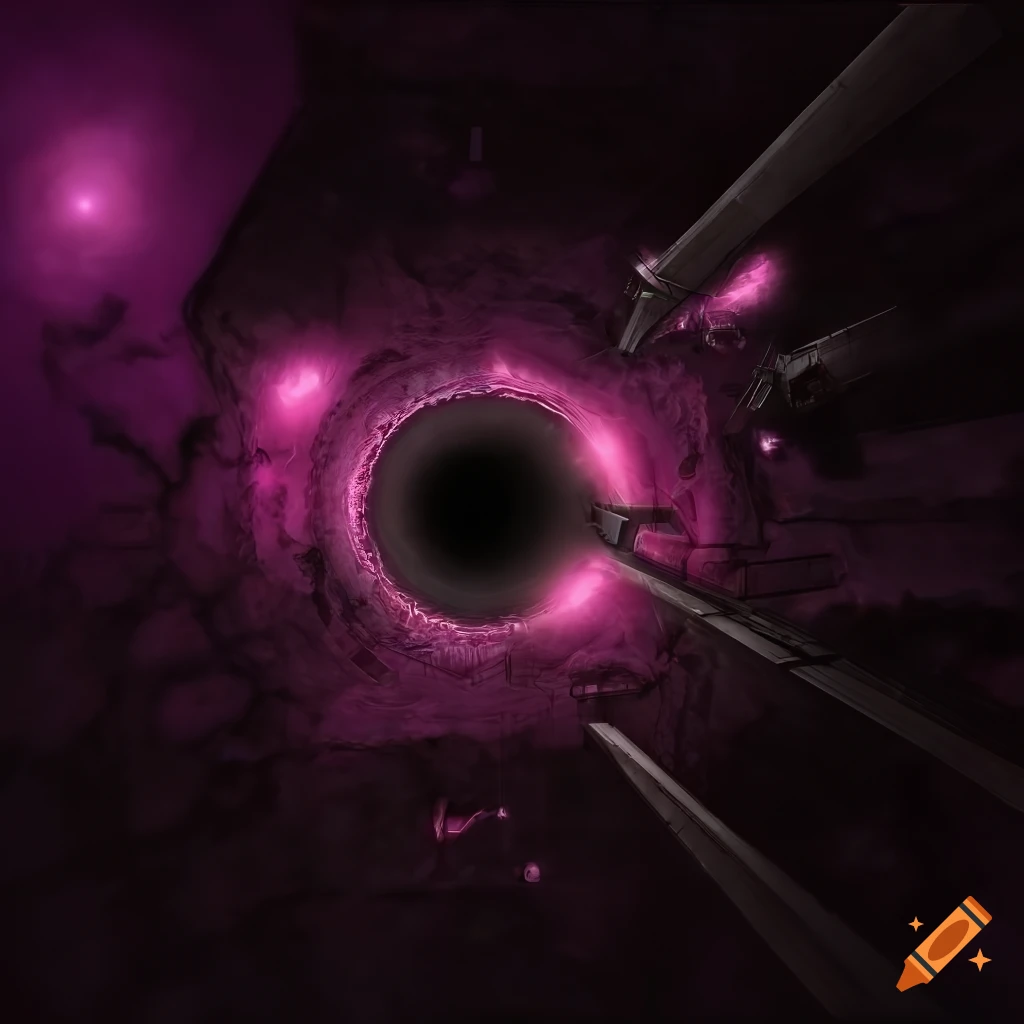 Dark space battlemap with purple lighting